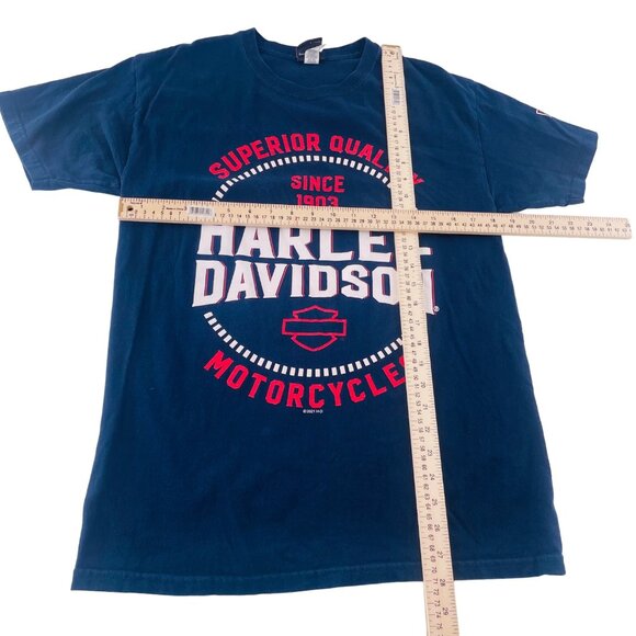 Harley-Davidson Blue T-Shirt Since 1903 Superior  Motorcycles Concord NC Size M - Picture 5 of 5
